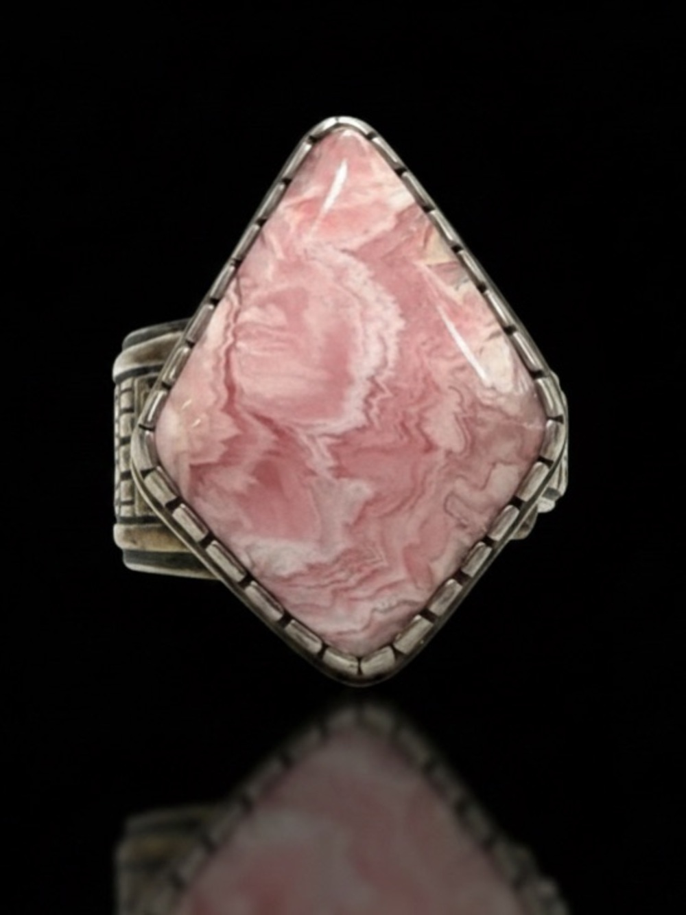 VTG Roderick Tenorio x Carolyn Pollack Silver Rhodochrosite Ring 9.25 XRF 94.3%